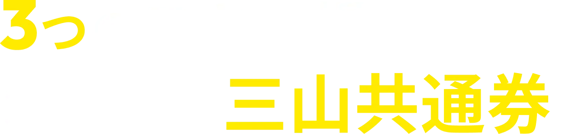 3つのスキー場をつなぐオトクな三山共通券